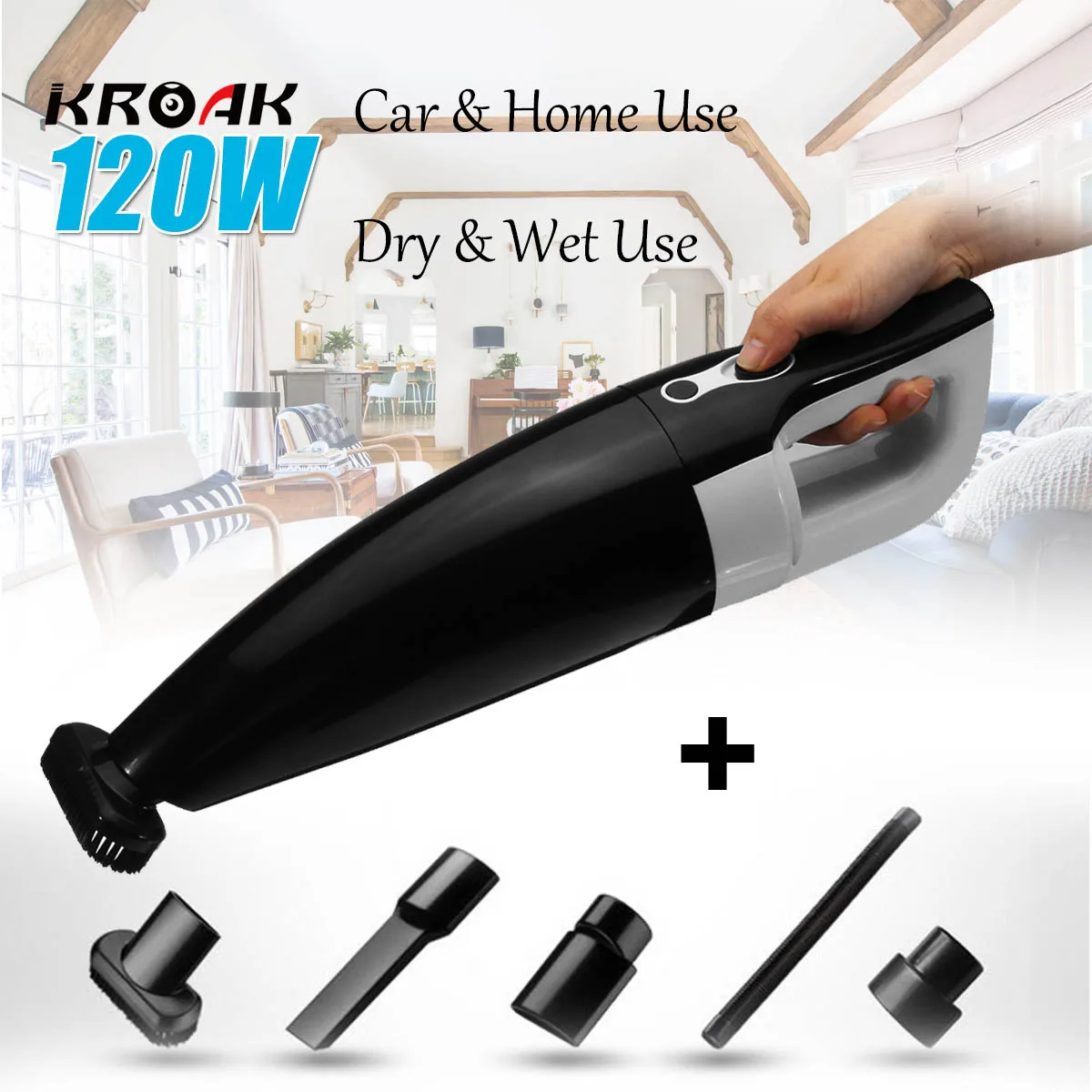 

Mini Dry & Wet Use Vacuum Cleaner for Car Home Use 120W Portable Cordless Vacuum Cleaning Cleaner Car Cleaner Home Appliances