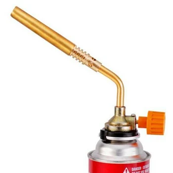 

New Arrival Flamethrower Burner Butane Gas Blowtorch Hand Ignition Camping Sweat BBQ Tool HVR88
