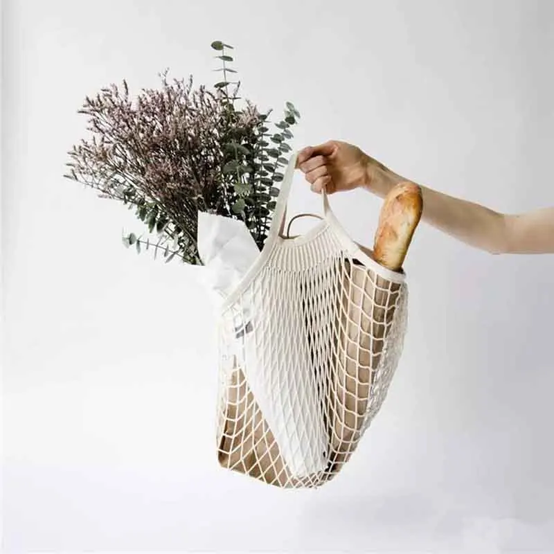 

NIBESSER Reusable Grocery Beach Bags Women Designer Handbag Shopper Tote Foldable String Shopping Mesh Bag Grocery Woven Net Bag