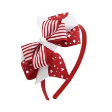 Счастливый День Независимости повязка на голову с бантом тиара вечерние украшения снег голову обруч ленты для волос G0523