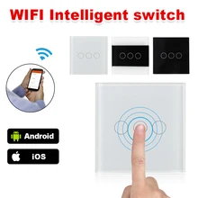 Новая умная домашняя Светодиодная лампа пульт дистанционного управления wifi беспроводной сенсорный выключатель света 3 способа домашней автоматизации стеклянная панель переключателя