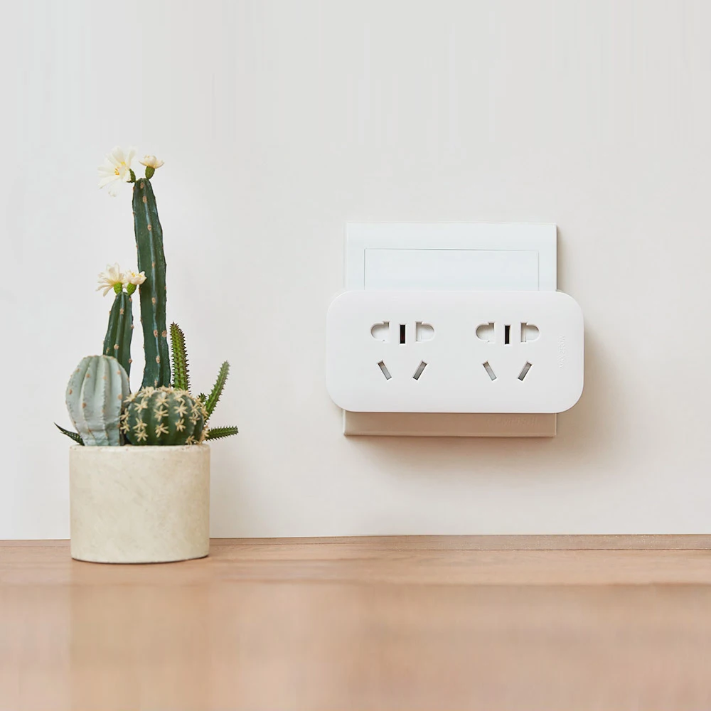 Xiaomi Mijia настенный блок питания Конвертер розетка с 2 USB порт быстрой зарядки розетка переключатель без шнура питания 250 В