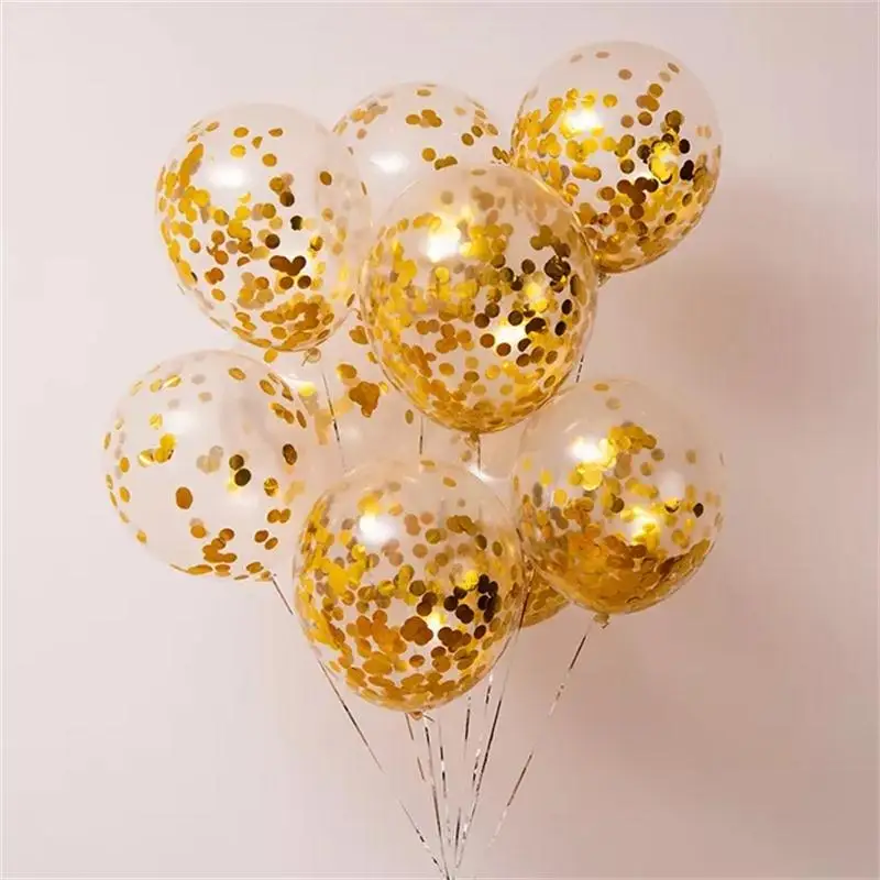 5 шт./партия прозрачные воздушные шары Золотая Звезда конфетти из фольги прозрачные воздушные шары счастливый день рождения, детский душ Свадебные украшения