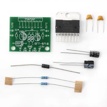 

JINSHENGDA DC12V TDA7297 Amplifier Board 15W+15W Dual-channel Track Stereo Module Kit DIY