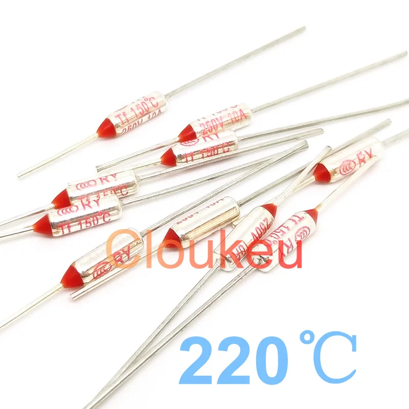

10Pcs RY Tf 220C 250V10A Metal temperature fuse 220 Centigrade