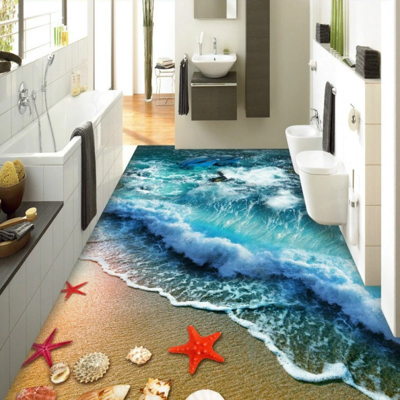 送料無料カスタムビーチサーフ波サーフ 3d 床タイル床絵画壁紙 Waterfloor 着用の壁画 Floor Mural Painting Wallpaper3d Flooring Aliexpress