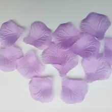 1000 шт. 10 пакеты романтическая поддельные цветок девочки Лепестки роз Сиреневый Фиолетовый Свадебные цветы партия Таблица проходу ковер украшения сувениры