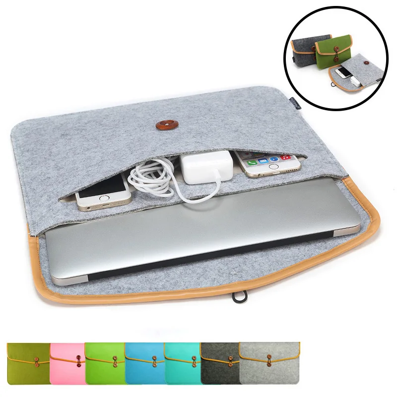 Wool Felt Laptop briefcase envelope liner Sleeve Tablet PC case