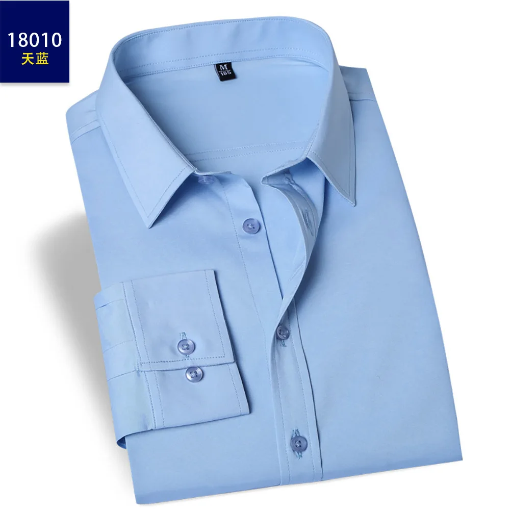 Новая мужская рубашка модная Повседневная рубашка с длинным рукавом приталенная мужская деловая рубашка брендовая одежда размера плюс 5XL