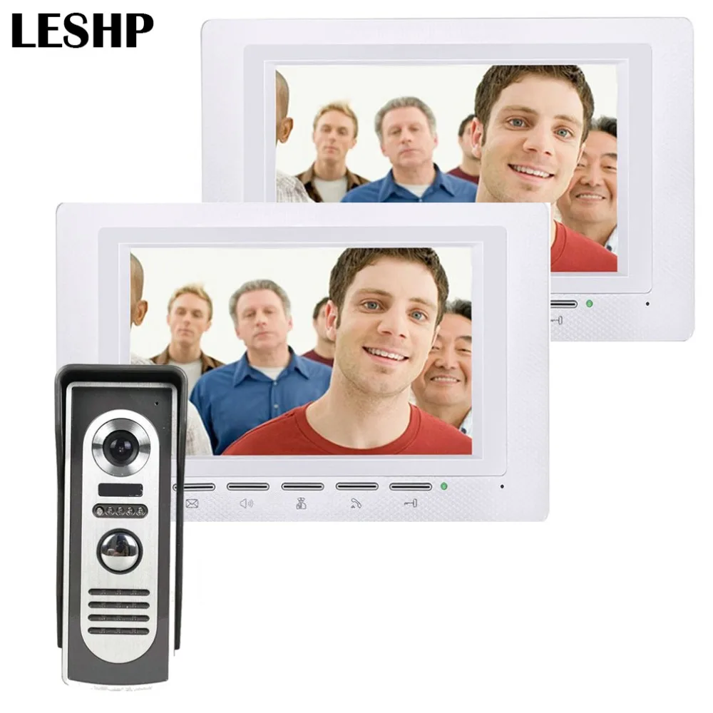 

7 inch Video Door Phone Doorbell TFT LCD Screen With Security Outdoor Camera Night Vision Access Control System + 2 monitors
