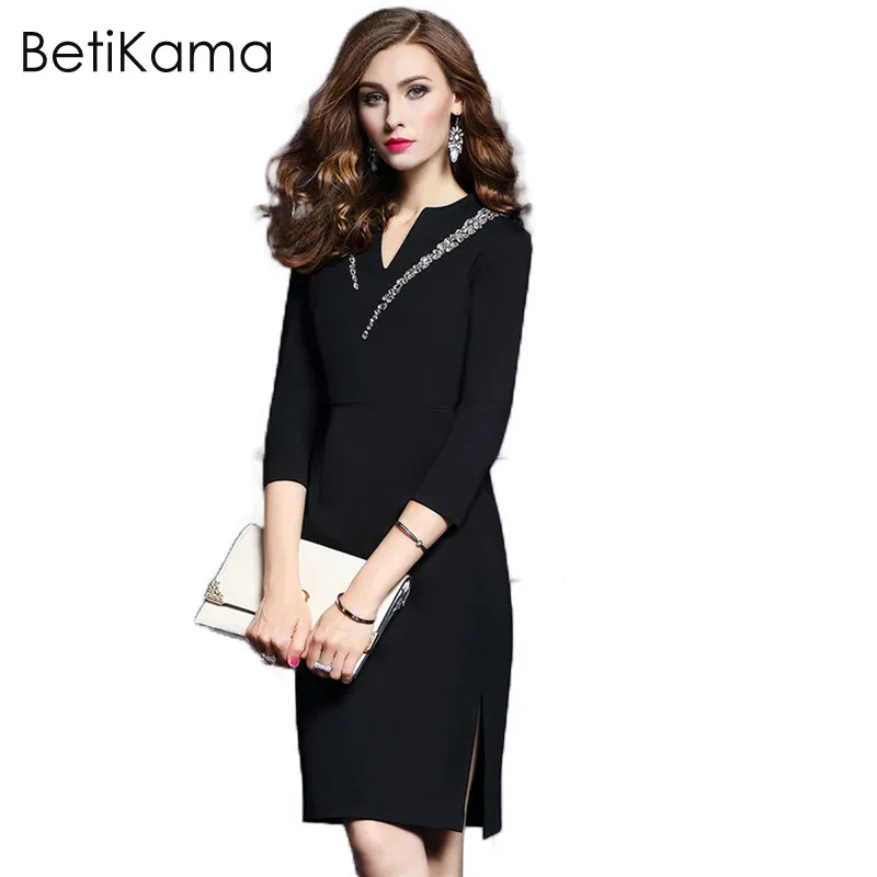 

Betty Karma Womens Spring Sexy &Club Pencil Dress Ladies Elegant Special Occasions Bodycon Diamonds Evening Party Pencil Dresses