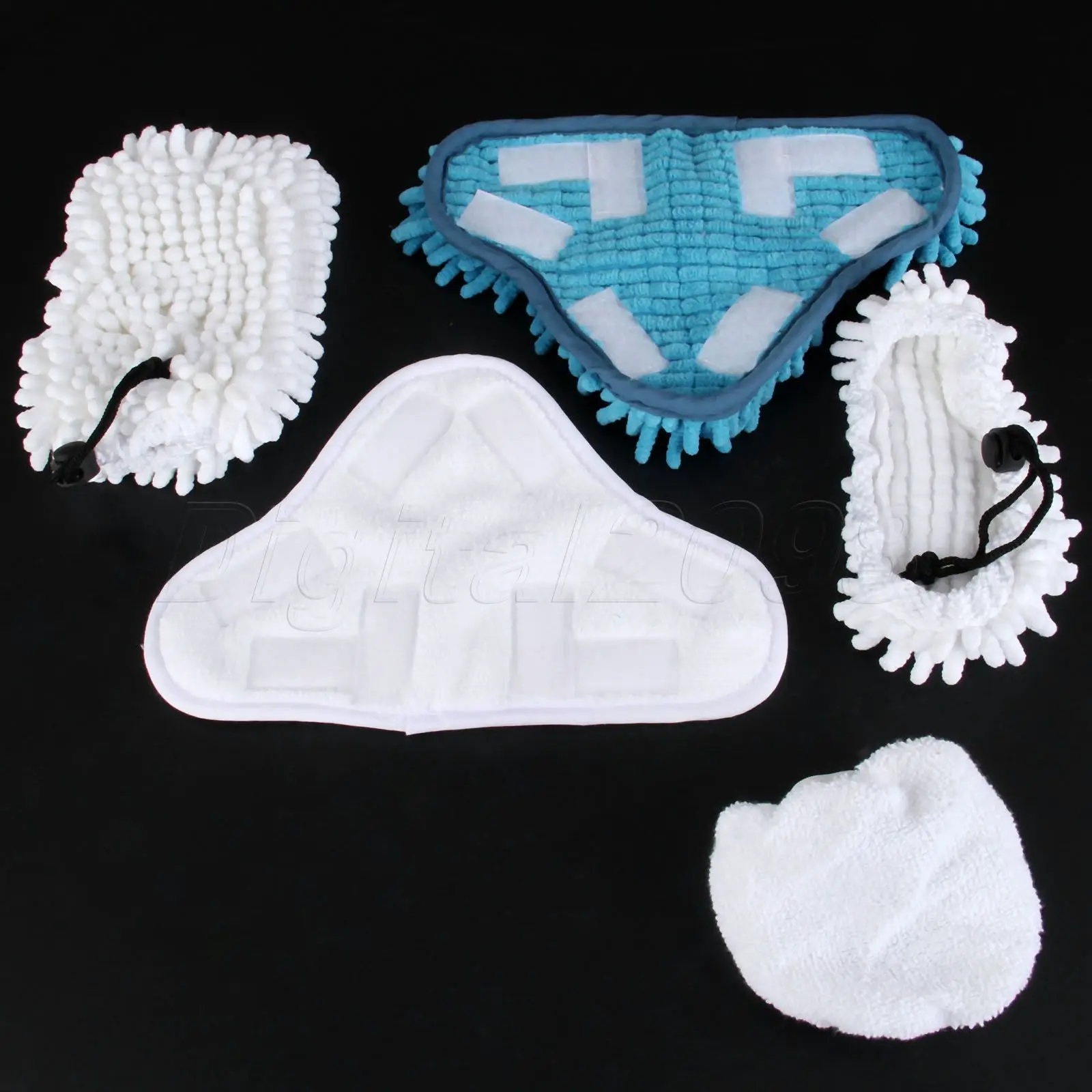 

Yetaha 5 Pcs / Set Steam Cleaner Mop Microfiber Pads Reusable Washable Replacement Cloths Car Home Cleaning Tools Free Shipping