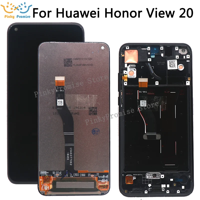 Оригинальный ЖК дисплей 6 4 дюйма AAA для Huawei Honor View 20 + дигитайзер сенсорного экрана