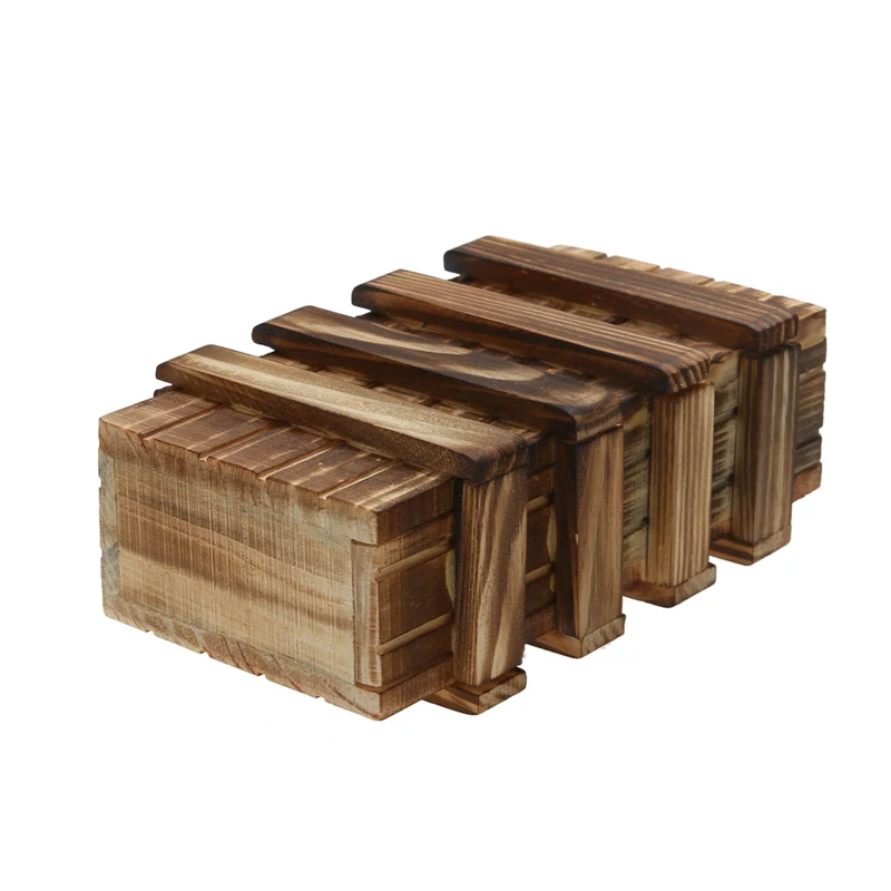

Wooden Magic Box With Compartment Puzzle Secret Drawer Assembly Brain Teaser Box Kids Game Show Magic Box