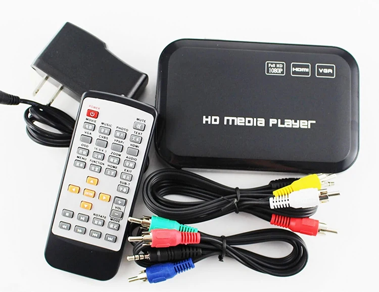 2019 Новый медиаплеер Full HD 1080P Mini Autoplay 1080p SD/U диск HDMI VGA в розничной упаковке|vga media