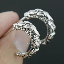 925 стерлингового серебра коготь мужской Байкер-рокер серьги 8M018_# пара