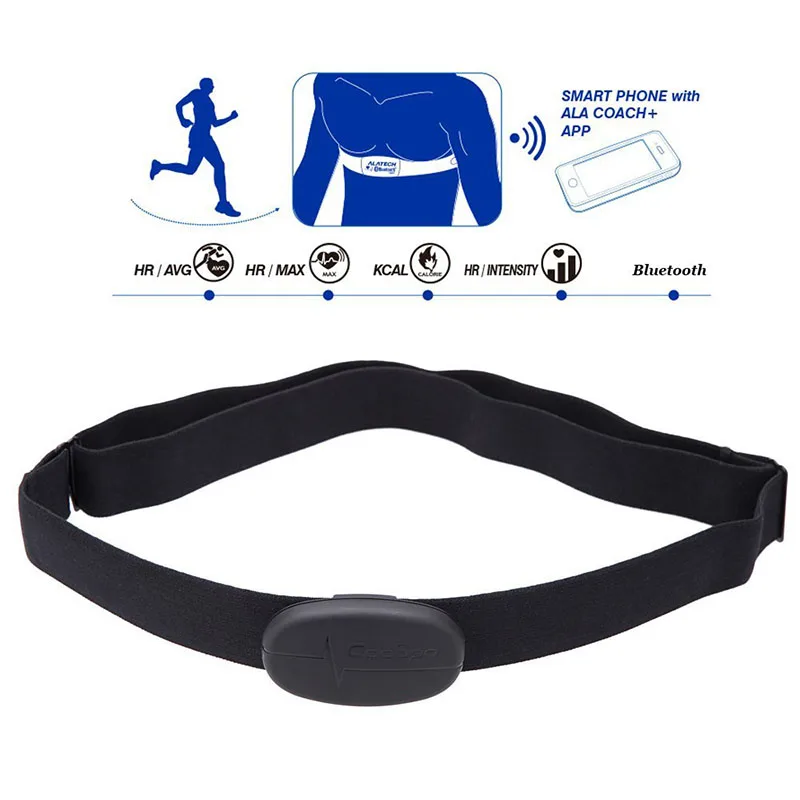 

CooSpo H6 Bicycle Heart Rate Monitor Chest Strap Running Sports ANT+ Heart Rate Monitor Chest Strap Compatible Bluetooth 4.0 APP