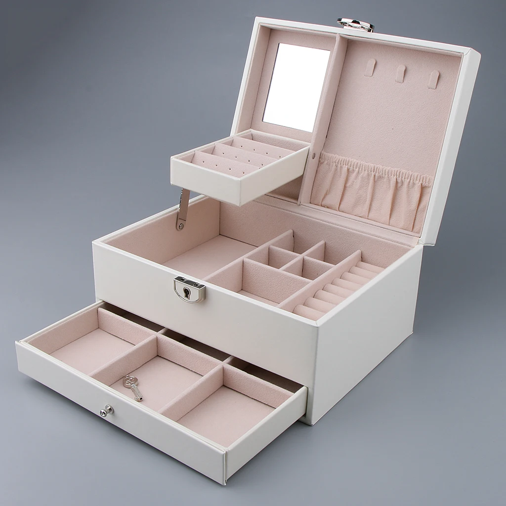 Ring Box Personalized Moden Engagement Wedding Leather Jewelry Storage Box