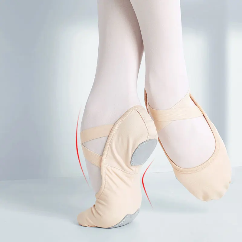 Ballet Shoes for Girls Dance Shoes for Woman Dancing Slippers Dance Shoe High Stretch Canvas Split Sole Slip On Practice Shoes 3