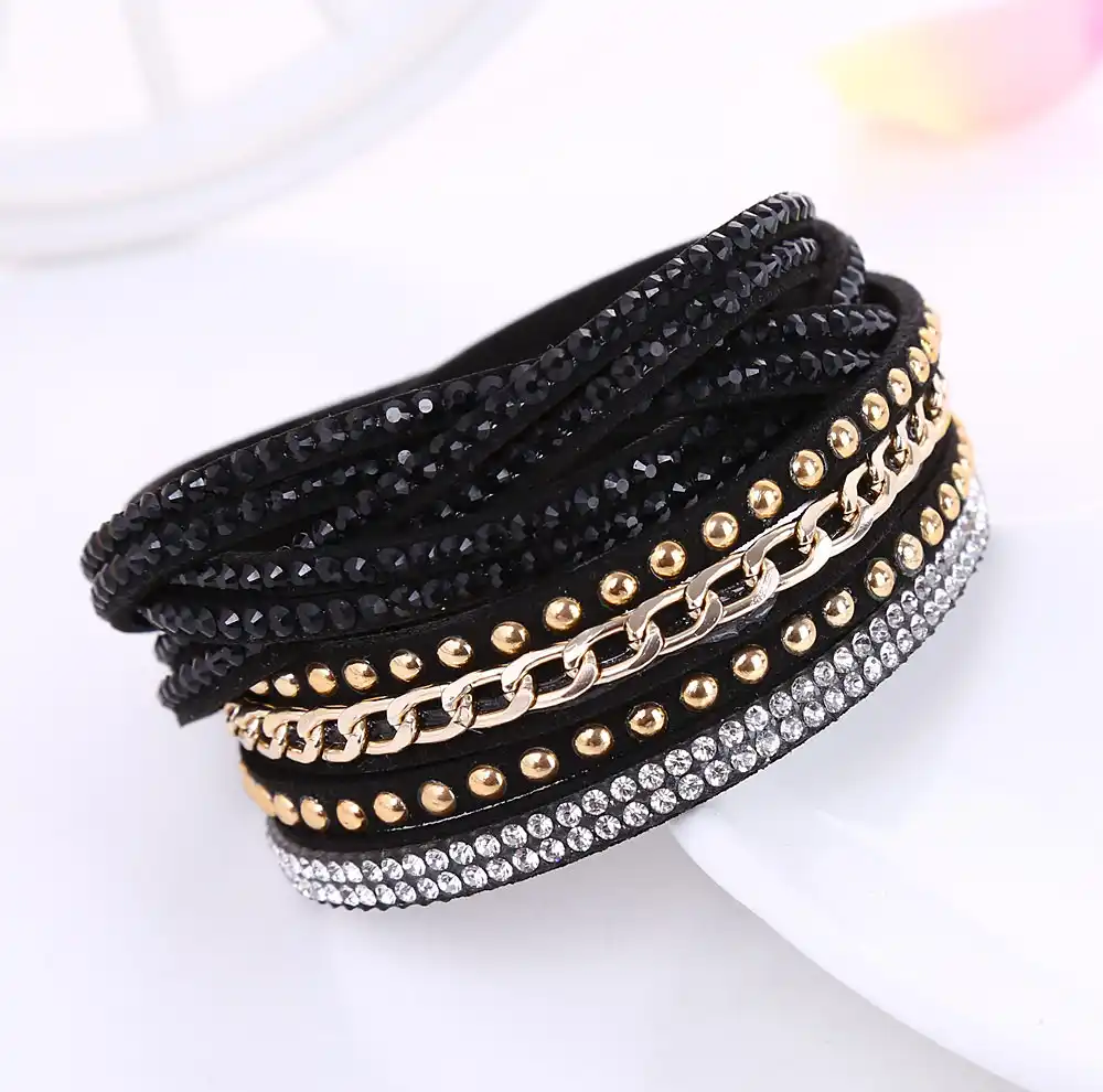 grey crystal bracelet