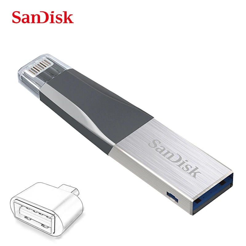 

Sandisk OTG USB Flash Drives 16GB 32GB 64GB 128GB Pen Drive 3.0 USB Flashdisk For iPhone iPad iPod APPLE black blue pink