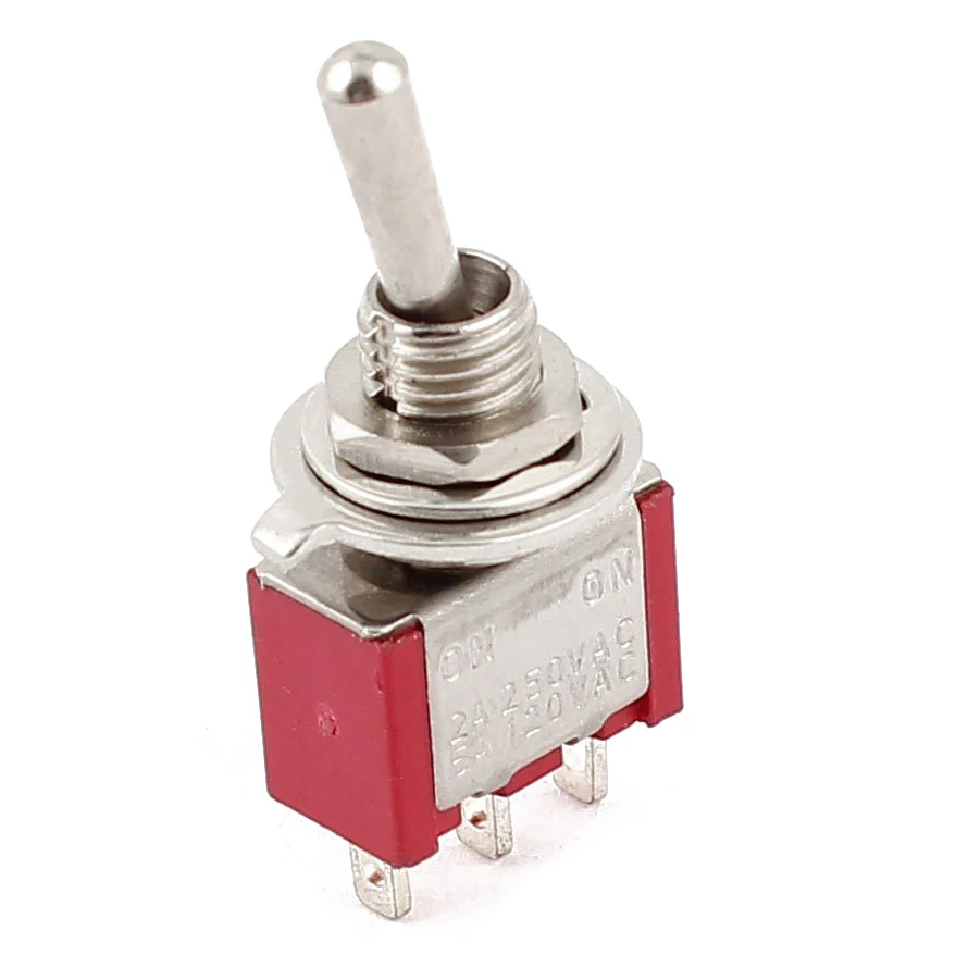 AC 250 V/2A 120 V/5A ВКЛ./вкл. 2 положения SPDT Мини Микро тумблер красный дропшиппинг |