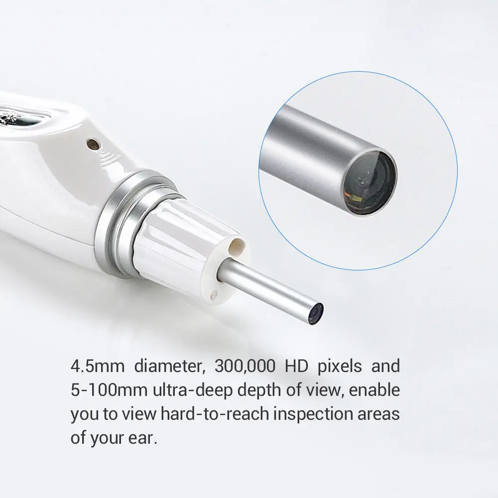 Cena USB HD wizualne czyszczenie uszu endoskop łyżka WiFi otoskop zdjęcie z kamery nagrywanie wideo IP67 0.3MP dla systemu Android IOS