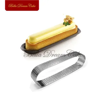 

1PC Oval Tart Ring Stainless Steel Straight Perforated Mousse Circle French Dessert Cake Decorating Tool Mousse Mould Bakeware