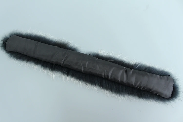natural real raccoon fur hoody trim collar (7)