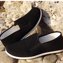 Обувь из хлопка наивысшего качества; Цвет Черный; Винтажная обувь Брюса Ли в китайском стиле кунг-фу; тапочки с крыльями Чун Тай Чи; обувь из чистого хлопка для боевого искусства