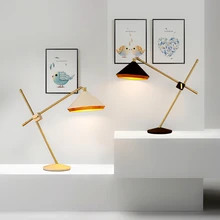 Американская Мода ретро настольная лампа спальня прикроватные лампы Железный корабль творческий защита глаз настольные лампы