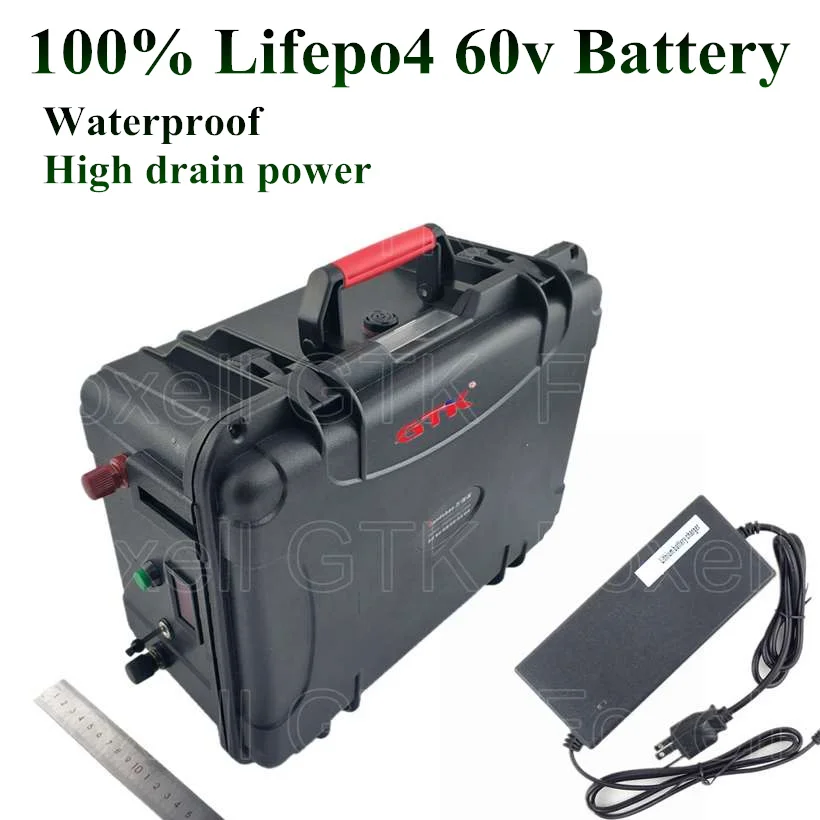 Clearance 60v 20Ah 100% LiFePO4 Battery Pack 18Ah 60v 20S Electric lithium scooter electric bike EV RV Motor 2000W 120 70H Mid Drive Motor 12