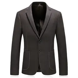 Мужской пиджак вечерние деловой блейзер для мужчин slim fit blazer мужской толстые на осень-зиму бизнес социальная Повседневная бархатный