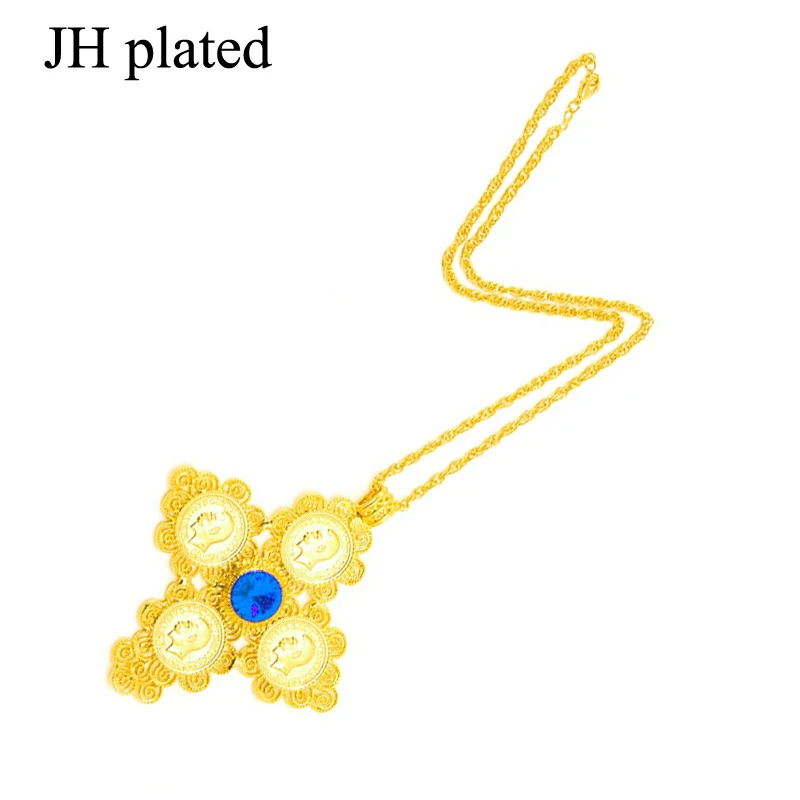 Ожерелье с подвеской JHplated в эфиопском стиле золотой цвет Эритрея отличный