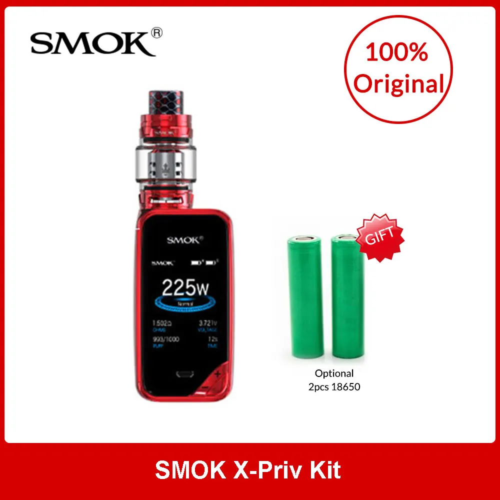 Original SMOK X-Priv Vape Kit 225W with TFV12 Prince Tank 8ml + Q4/T10 Coils Electronic cigarette smok x priv box mod vape kit Original SMOK X-Priv Vape Kit 225W with TFV12 Prince Tank 8ml + Q4/T10 Coils Electronic cigarette smok x priv box mod vape kit