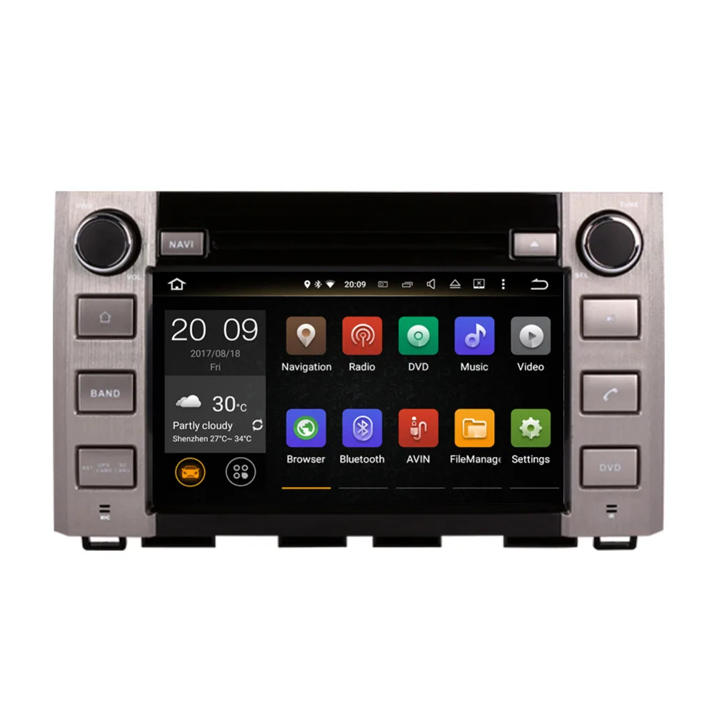 Flash Deal 4GB RAM Android 7.1/8.0 Car Auto Radio Stereo Head Unit For Toyota Tundra 2014- DVD Multimedia Player GPS Navi Free Map WIFI 4G 1