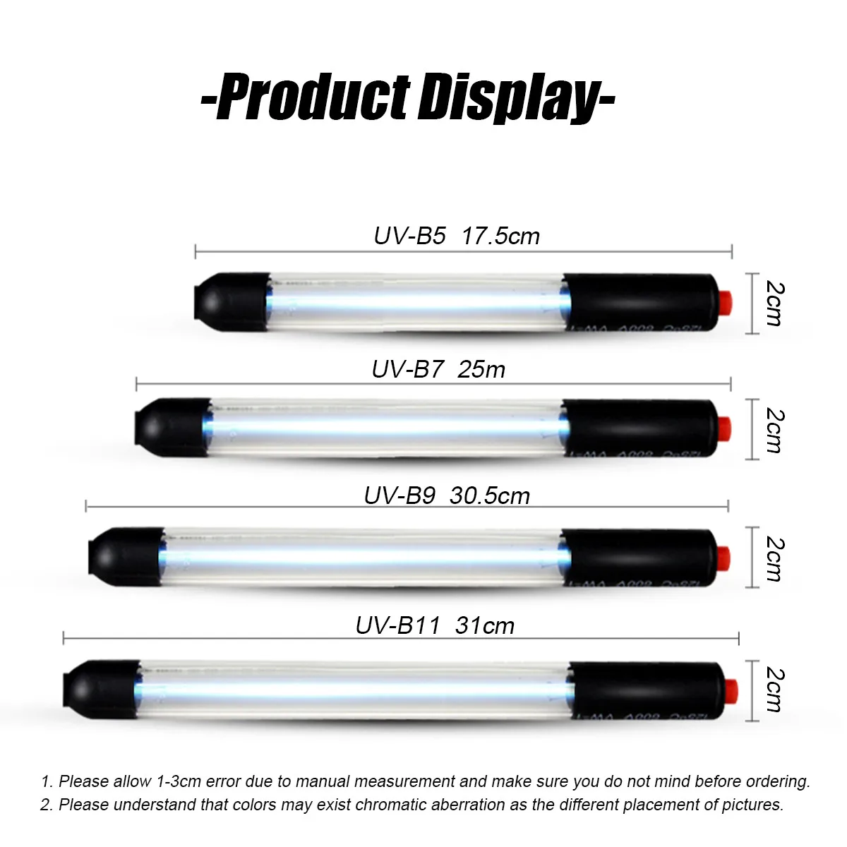 

5W/7W/9W/11W Submersible UV Light Sterilizer Sterilizing Lamp for Aquarium Fish Tank Pond Water Disinfection Treatment 220V