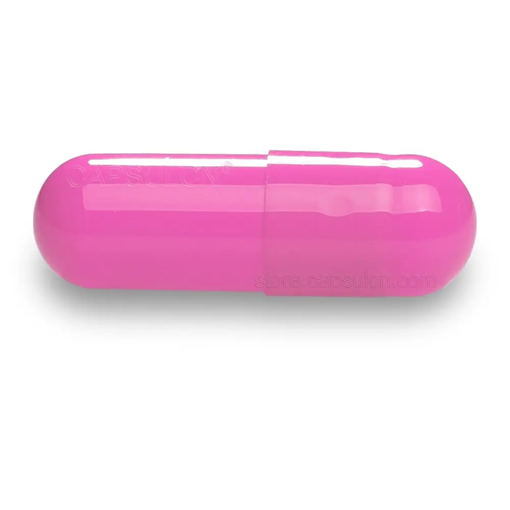 

Size 4,5000 Pieces / Carton Empty Gelatin Joined Capsules For Filler Machines Pink Colored