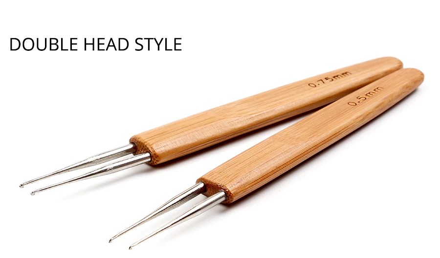 Alileade Бамбуковые крючком шпилька для волос для Dreadlock парик лучший парик делая инструменты для наращивания волос Micro крючок иглы 1/2/3 крючка