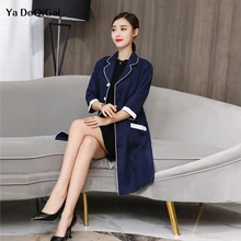 Новости медицинская Красивая Униформа халаты лабораторный халат для женщин в Корейском стиле косметический одежда для хирургов костюм врача униформа для сотрудниц спа-салонов