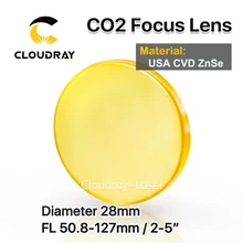 Cloudray USA CVD ZnSe фокусная линза Диаметр. 28 мм FL 50,8/63,5/127 мм 2/2. 5/" для CO2 станок для лазерной резки и лазерной гравировки машина с бесплатной доставкой