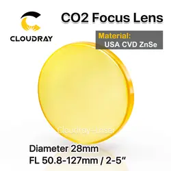 Cloudray USA CVD ZnSe фокусный объектив Dia. 28 мм FL 50,8/63,5/127mm 2/2. 5/5 "для CO2 лазерной гравировки, резки Бесплатная доставка