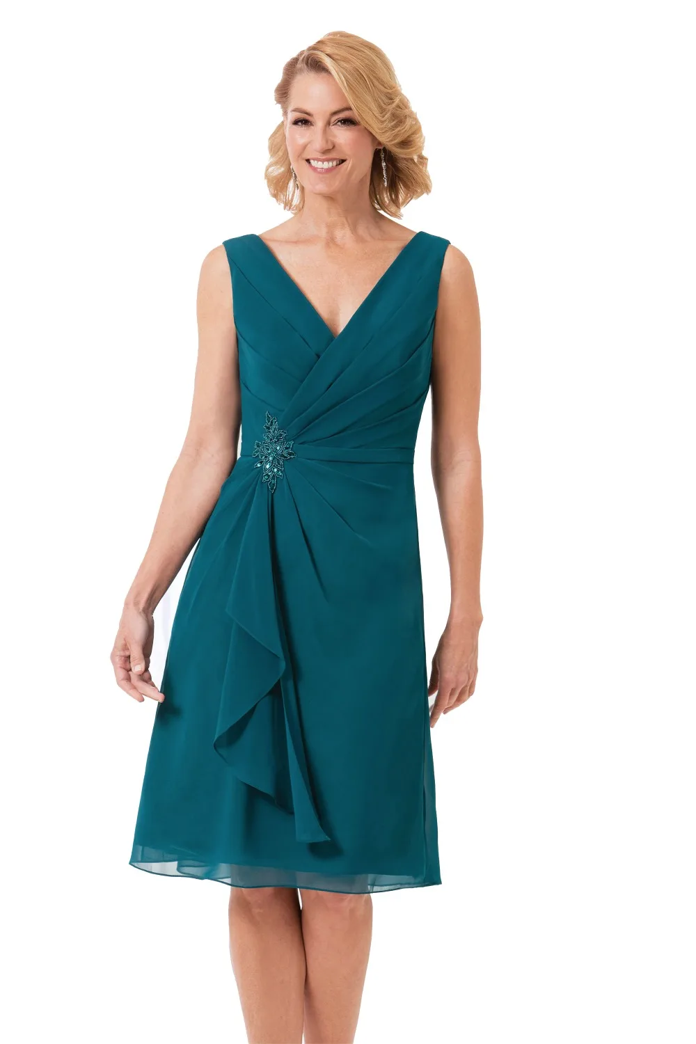 P6258-Chiffon-Bride-Mother-Dress-for-Weddings-Knee-Length-Plus-Size-Formal-Groom-Mother-Gowns-vestido