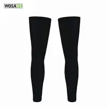 WOSAWE riding bike ciclismo Legwarmers ciclismo warmer dejó de los hombres en bicicleta pierna manga calentadores jambiere cyclisme negro