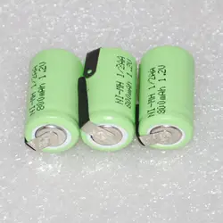 3 4 6 шт 1,2 в 1/2AA аккумуляторная батарея 800 mah 1/2 AA Ni-MH nimh сотовый с вкладкой шпильки для электробритвы бритвы беспроводной телефон