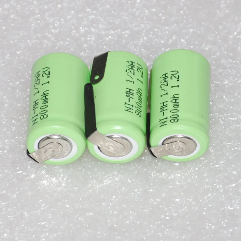 

3 4 6PCS 1.2V 1/2AA rechargeable battery 800mah 1/2 AA ni-mh nimh cell with tab pins for electric shaver razor cordless phone