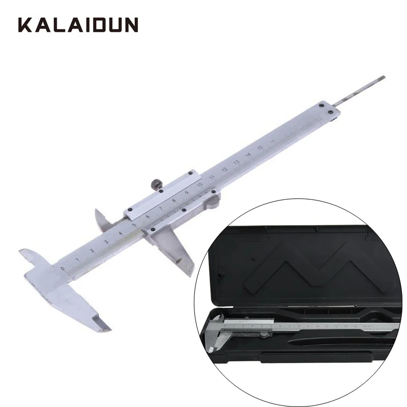

KALAIDUN Vernier Caliper 0-150mm Non-Digital Display Self-locking Calipers Metal Stainless Steel Professional Measurement Tool