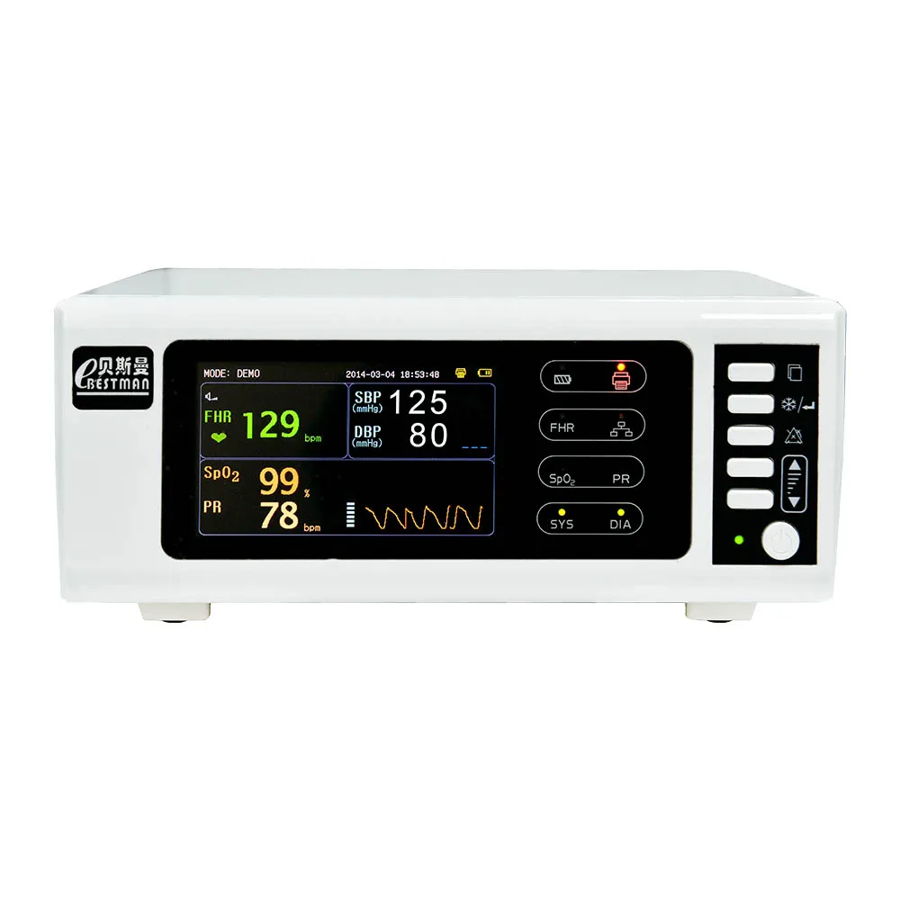  Portable obstetric monitor detect fetal heart rate pregnant blood pressure and pulse oximeter with 