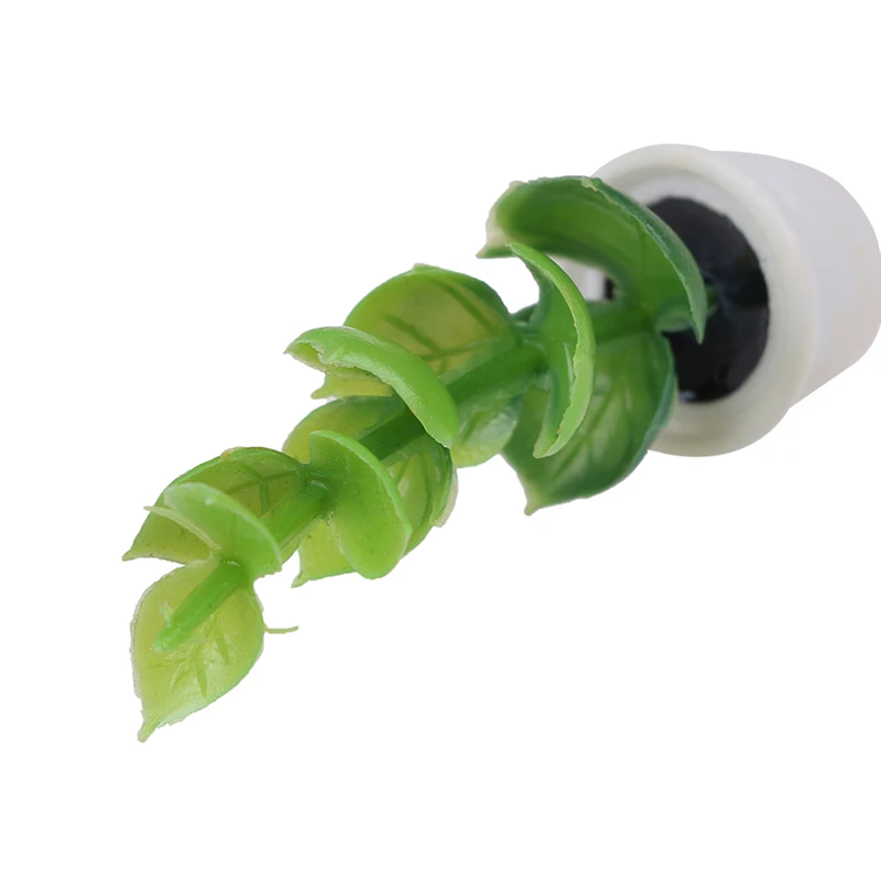 Зеленые Миниатюрные аксессуары мини пластиковые дерево в горшках модель растений в горшках игрушки для 1:12 украшение кукольного дома