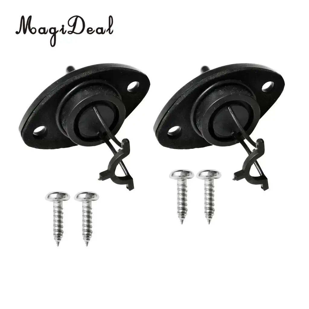 MagiDeal High Quality 1Pair Thread Drain Plug Bung With Screws for Dinghy Kayak Canoes Rowing Boat Surfing Water Sport Accessory